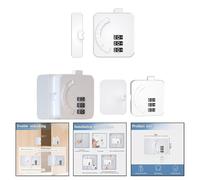 Gettimore Serrure de réfrigérateur à combinaison, matériau ABS, serrure d'armoire sans clé pour réfrigérateur et réfrigérateur pleine grandeur, blanc