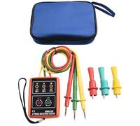 Gettimore SM852B Testeur de rotation de séquence de phase 3 phases avec LED et indicateur sonore, détection de phase ouverte, tension 60 V-600 V AC, fréquence 20 Hz à 400 Hz, pour test de circuit