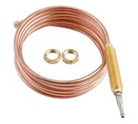 Gettimore Sonde thermocouple M8 pour brûleurs à gaz, cheminées et barbecues | Options de longueur 600/900/1200/1500 mm | Construction en métal et plastique avec embout fileté M8 et écrou | Compatible