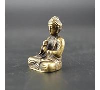 Gettimore Statue de Bouddha Sakyamuni en cuivre pur pour décoration de table ou collection Bouddhisme chinois 2,2 x 3 cm