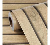 Gettimore Stickers muraux imperméables en PVC imitation bois 45 cm x 5 m pour rénovation murale, meubles, armoires, étagères