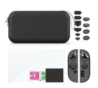 Gettimore Storage Bag for Nintendo Switch 2 with Tempered Film and Handle Covers, 9 Piece Set, Black