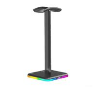 Gettimore Support de casque en alliage d'aluminium avec caoutchouc souple (M6 noir)
