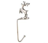 Gettimore Support de chaussette de cheminée antidérapant pour Noël, crochet de cheminée en acier inoxydable avec motif flocon de neige, 17 x 7 cm, cintre décoratif pour fenêtre de maison ou table TV