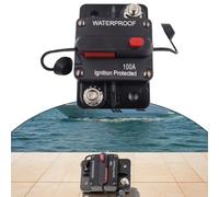 Gettimore Support de disjoncteur 100 A avec interrupteur de réinitialisation manuelle 12-48 V CC pour système d'alimentation solaire, marine, camping-car, bateau, yacht, camion, boîtier ignifuge