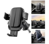 Gettimore Support de téléphone pour grille d'aération de voiture, support de verrouillage automatique avec rotation à 360 degrés et poignée en caoutchouc antidérapant pour une conduite sûre