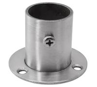 Gettimore Support de tube en acier inoxydable de 19 mm, 22 mm, 25 mm, 32 mm de diamètre, barre de penderie murale pour placard, penderie, barre de penderie, argenté