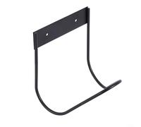 Gettimore Support de tuyau mural en acier inoxydable pour jardin, support de tuyau d'eau robuste, support de rangement antirouille pour tuyau hydraulique à gaz (A noir)