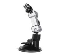 Gettimore Support de voiture avec ventouse en verre pour Insta360 X3 et GoPro Hero 11/10/9, construction en alliage, clip de téléphone de 65 à 90 mm, noir