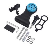 Gettimore Support d'extension de potence de vélo en fibre de carbone pour Garmin/compatible avec les modèles Bryton/Cateye - Support d'ordinateur léger en carbone 3K pour guidon, compatible avec 130