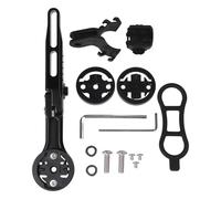 Gettimore Support pour ordinateur de vélo en alliage d'aluminium avec support d'éclairage pour Garmin, Bryton, Wahoo, pour Cateye - Support de guidon sécurisé et réglable pour vélo de route et de