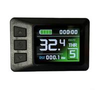 Gettimore Tableau de bord LCD pour vélo électrique KT-LCD11 pour contrôleur KT, 36 V avec connecteur SM étanche IP56 5 broches