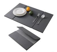 Gettimore Tapis en pierre, design contemporain en marbre terre de diatomée, absorption rapide de l'humidité, grande capacité pour cuisine, égouttoir à vaisselle, évier, salle de bain (gris foncé)
