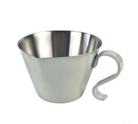 Gettimore Tasse à expresso en acier inoxydable 304 avec poignée, bec verseur en forme de V pour café et desserts, taille compacte