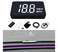 Gettimore Tesa Model 3/Y HUD Écran LCD de vitesse et de puissance, unité tête haute en ABS montée sur tableau de bord avec film de projection, compatible avec Tesla Model 3 2019-2023 et Model Y 2019