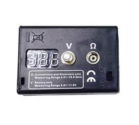 Gettimore Testeur de résistance numérique 0,01-19,9 Ω avec écran LED pour EGO 510/808D/M7/M8, plage de tension 0,01-11,9 V, boîtier ABS, alimentation par batterie 2e génération