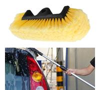 Gettimore Tête de brosse de lavage de voiture de 25,4 cm pour nettoyage extérieur de voiture, camping-car, camion, bateau, camping-car, poils en nylon doux, utilisation en flux ou par immersion avec