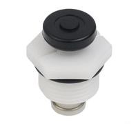 Gettimore Tête de pompe de lave-glace avec clapet anti-retour 2208C, connecteur de pressostat en plastique, blanc noir