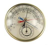 Gettimore Thermomètre Hygromètre de Jardin pour Serre Intérieur Extérieur Plastique Alliage d'Aluminium Moniteur Météo Imperméable Design 12,8 x 12,8 x 4,3 cm