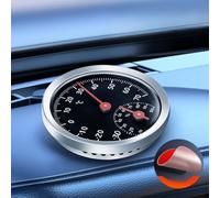 Gettimore Thermomètre Hygromètre Mécanique Voiture Alliage Aluminium Jauge Température et Humidité pour Véhicule Intérieur Tableau de Bord -30°C à 70°C