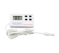 Gettimore Thermomètre numérique d'extérieur avec dos magnétique, plage de -50 °C ~ 70 °C, pour réfrigérateur, congélateur, réfrigérateur, fonction mémoire, blanc