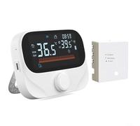 Gettimore Thermostat d'ambiance programmable sans fil, chaudière RF pour Tuya Smart App Digital Smart Température avec capteur de sol Sonde pour système de chauffage de l'eau (WiTH3)