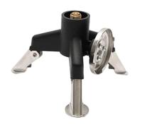 Gettimore Trépied de Réchaud à Gaz Pliable Connecteur Adaptateur Support pour Camping Randonnée Plastique + Acier Inoxydable + Cuivre 12,5 x 12,5 x 8 cm Noir