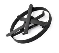 Gettimore Trépied portable en fer pour feu de camp pour cuisine en plein air, support pliable et robuste pour cocotte, poêle, camping, randonnée, feu de camp (style A)