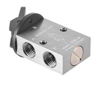 Gettimore Valve mécanique 2 positions 3 voies 1/4 PT en aluminium pneumatique manuel pour conception générale