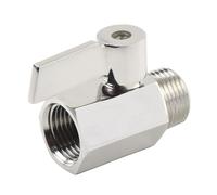 Gettimore Vanne d'arrêt en acier inoxydable 304 1/2" NPT pour pommeau de douche, camping-car, cuisine, salle de bain, contrôle du débit d'économie d'eau avec cartouche de robinet à bille durable