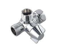 Gettimore Vanne de dérivation d'évier en laiton à 3 voies avec connecteur de sortie en T de 1,27 cm, séparateur de tuyau de douche pour installation de plomberie de cuisine ou de salle de bain