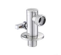 Gettimore Vanne triangulaire pour salle de bain WC en acier inoxydable 304 compatible G1/2 G3/4 Chromé