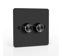 Gettimore Variateur d'intensité pour lumières LED 2 canaux 120 W 12 V 24 V étanche rotatif marche/arrêt avec contrôle indépendant