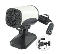 Gettimore Ventilateur de chauffage portable pour voiture 150 W 12 V dégivreur désembuage pour pare-brise avec base rotative à 360 degrés compatible avec tous les véhicules 12 V