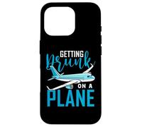 Getting Drunk on A Avion Chemise Humoristique Avion Coque pour iPhone 16 Pro
