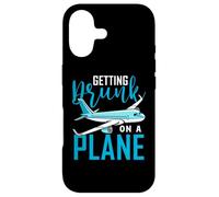 Getting Drunk on A Avion Chemise Humoristique Avion Coque pour iPhone 17