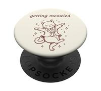 Getting Meowied Cat Mariage Drôle Marié Marié PopSockets PopGrip Adhésif