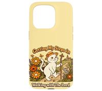 Getting My Steps in Walking with The Lord Christian Cat Coque pour iPhone 15 Pro