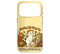 Getting My Steps in Walking with The Lord Christian Cat Coque pour iPhone 17 Pro