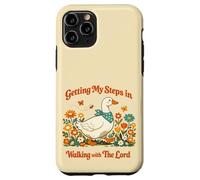 Getting My Steps in Walking with The Lord Christian Floral Coque pour iPhone 11 Pro