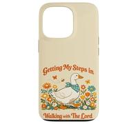 Getting My Steps in Walking with The Lord Christian Floral Coque pour iPhone 13 Pro