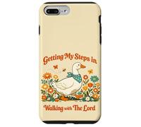 Getting My Steps in Walking with The Lord Christian Floral Coque pour iPhone 7 Plus/8 Plus