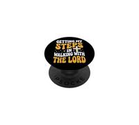 Getting My Steps in Walking with The Lord PopSockets PopGrip Adhésif