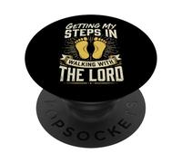 Getting My Steps in Walking with The Lord PopSockets PopGrip Adhésif