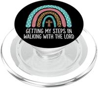 Getting My Steps in Walking with The Lord PopSockets PopGrip pour MagSafe