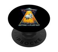 Getting The Fluff Out Alien Fluffy Sheep UFO Humour Galaxie PopSockets PopGrip Adhésif