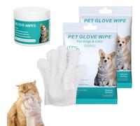 Gettoreach/Beyonddraw Rinse-Free Dog Shampoo Mitts,Pet Bath Wipes,Pet Cleaning Gloves-6 pieces/bag,Five-finger design easily wipes paws and body,Suitable for pet cleaning (2)