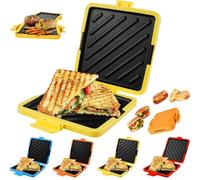 Gettoreach Machine à sandwich à micro-ondes avec sangles réglables en silicone, 3 en 1, machine à toastie unique, gain de temps rapide pour grille-pain, pour voyage/maison