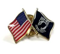 Gettysburg Flag Works Pow/Mia Épinglette Crossed avec Drapeau américain, Double Passant, fabriqué aux États-Unis