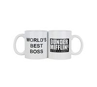 Getue Dunder Mifflin (The Office) Tasse en céramique du meilleur chef du monde pour café, thé ou cacao, 340 ml, officiellement par Michael Scott